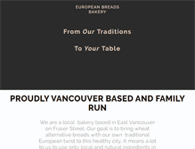 Tablet Screenshot of europeanbreads.com
